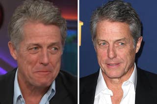 Two side-by-side photos of a man with short gray hair in a suit, smiling in one photo and expressionless in the other